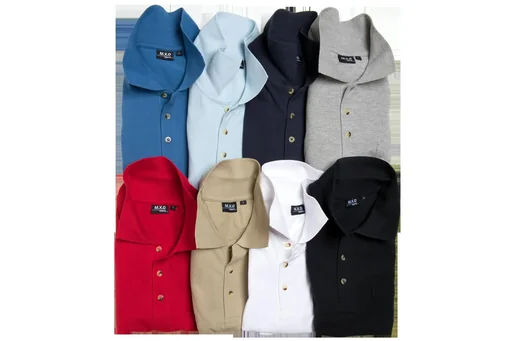 "Polo shirt with button placket and breast pocket, color white, size M image"