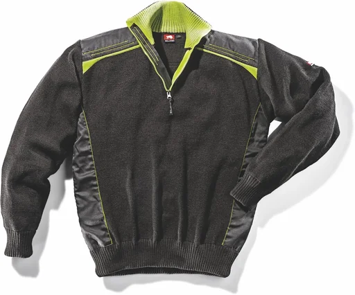 "Ultra knitted sweater in black and lime, size S image"