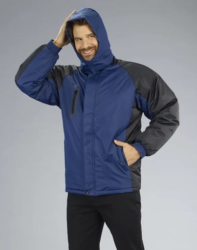 "Hooded jacket, navy/black, size XL image"