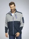 Knitted fleece jacket, color navy/grey, size 3XL