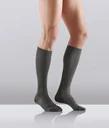 Travel support stockings, microfiber, pack of 2, size S (37-39), gray