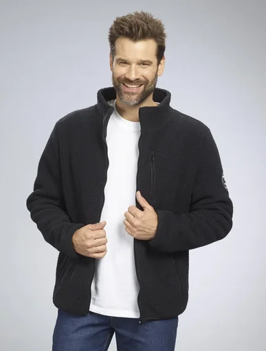 "Berber fleece jacket, color black, size M image"