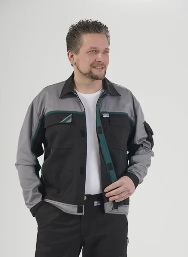 "Blouson jacket, color black/grey/green, size 46 image"