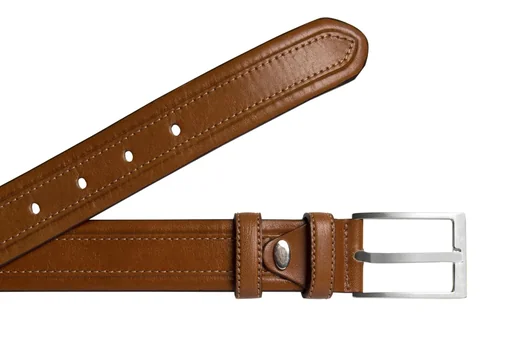 "Leather belt, brown, size 95 image"