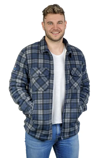 "Lumberjack shirt, blue/grey checked, size M image"