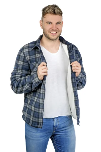 "Lumberjack shirt, blue/grey checked, size 2XL image"