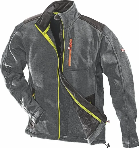 "Ultra softshell knitted fleece jacket, black-grey, size XXXL image"