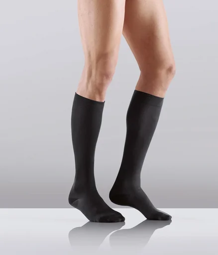 "Travel support stockings, microfiber, pack of 2, size M (39-41), black image"