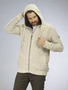 Cardigan with Berber fleece, beige/brown, size M