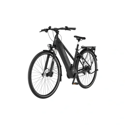 "Women's E-Bike Trekking, 28 inches, frame size 44cm, 10-speed derailleur, graphite metallic matt, VIATOR 6.0i image"