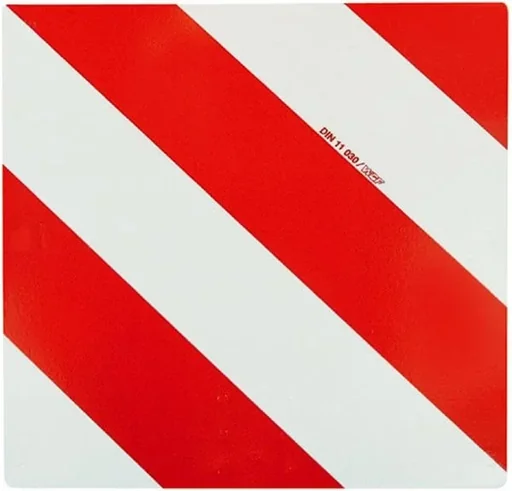 "Warning sign, 423 x 423 mm, left-turning image"
