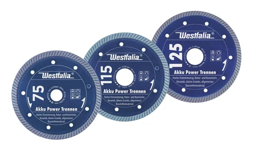"Diamond cutting disc battery power cutting, diameter 125 image"
