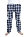 Flannel pants in a double pack, blue checked/black checked, size XL