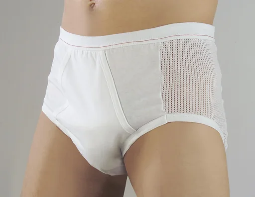 "Briefs with mesh zones, white, size 6 image"