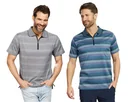 Polo shirt, white striped, size XL