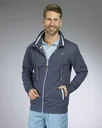 Sweat jacket, color navy/melange, size XL