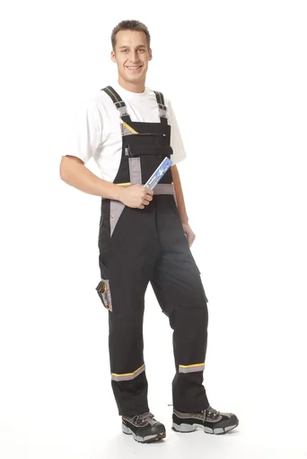 "Work dungarees, color black/grey, size 56 image"