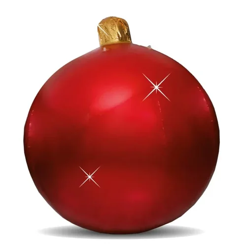 "Inflatable Christmas ball 80 cm with 4 stainless steel eyelets image"