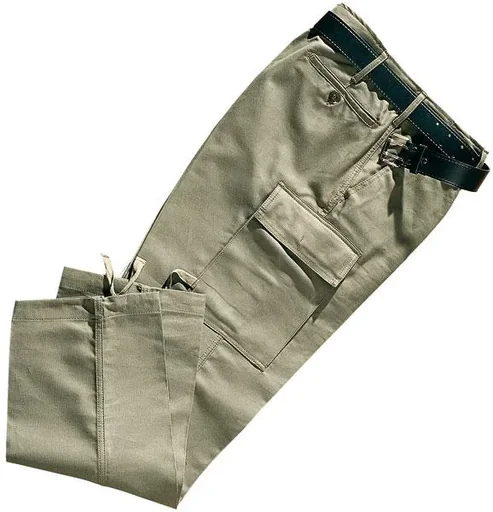 "German Army Moleskin work trousers, olive, size 48 image"