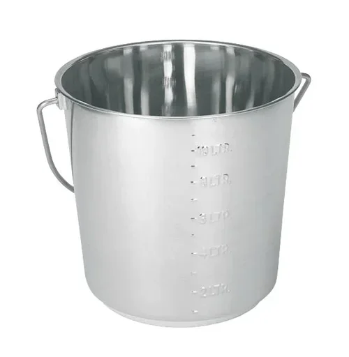 "Stainless steel bucket 8.5 l, 22 cm high image"