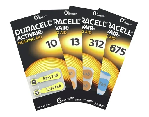 "ActivAir Zinc-Air Hearing Aid Batteries Type 312 BRAUN - 6 pieces image"