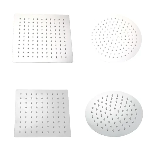 "Shower head Ø 25 cm rain shower made of stainless steel with 1 jet type G1/2 individually usable image"