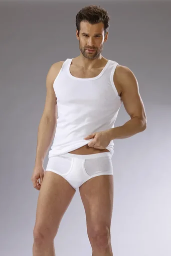 "Undershirt, fine rib, 2-pack, white, size 5 image"