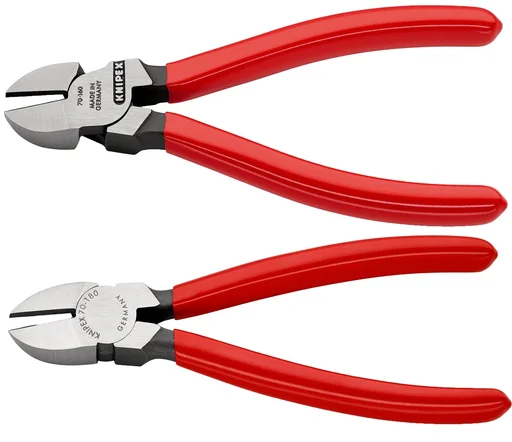 "Side cutters with plastic coating, black atramentized, polished, 160 mm cutting edge with bevel image"