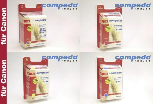 "Printer cartridge for CANON CLI-8 Chip cyan image"