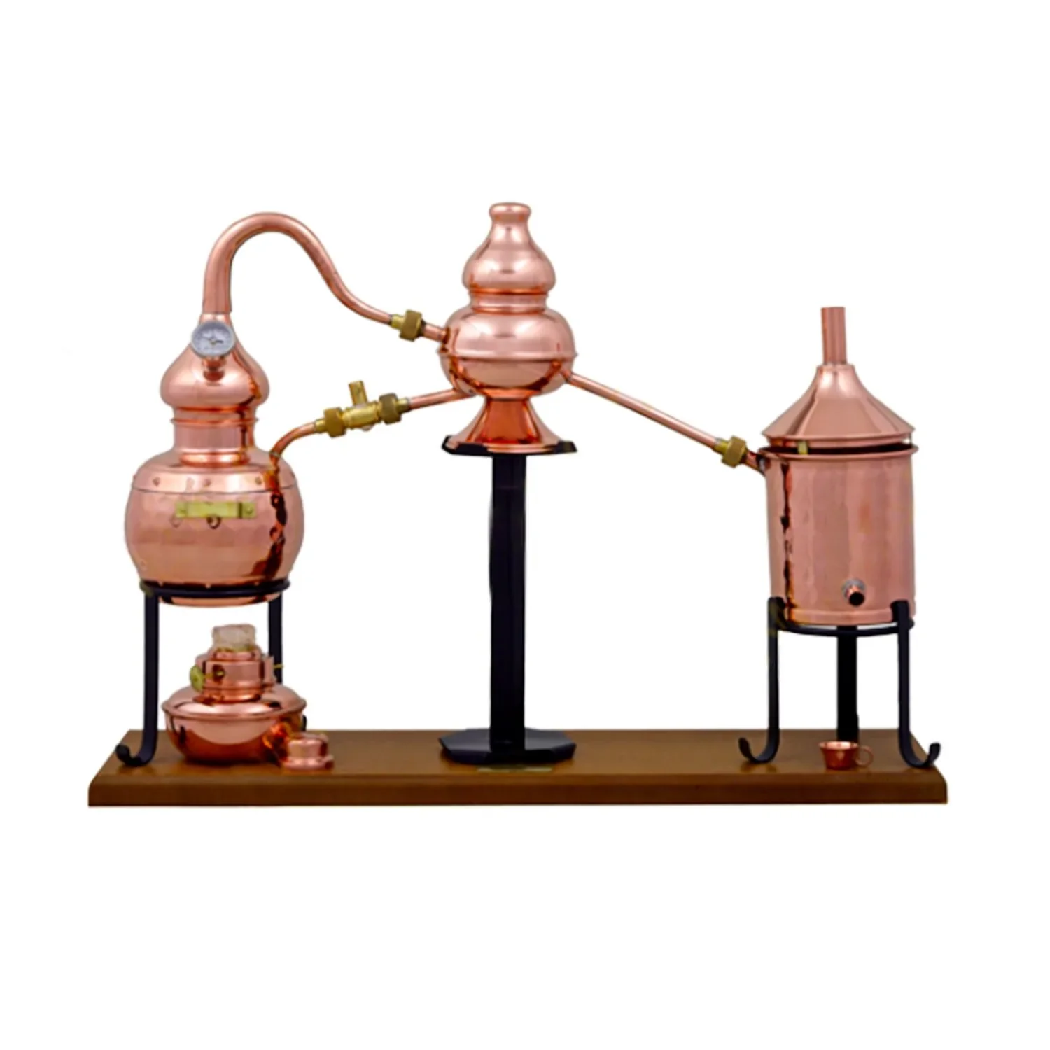 "Alambic, Distillateur, Appareil distillation - Charentais Premium, avec brûleur à alcool et thermomètre, 0,7 litres image"