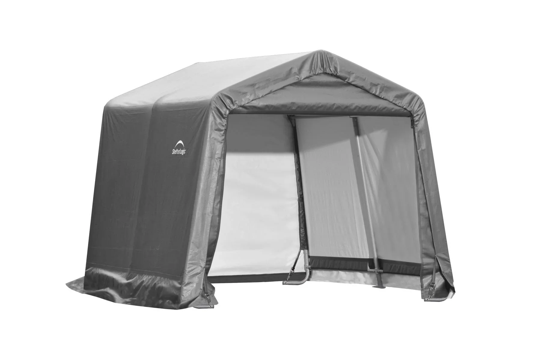 "Abri de jardin en film 9 m², gris, 297×305 cm – paroi arrière renforcée, cadre en acier DuPont, résistant aux intempéries image"