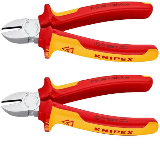 "Side cutters insulated with multi-component covers chrome-plated 160 mm cutting edge with bevel image"