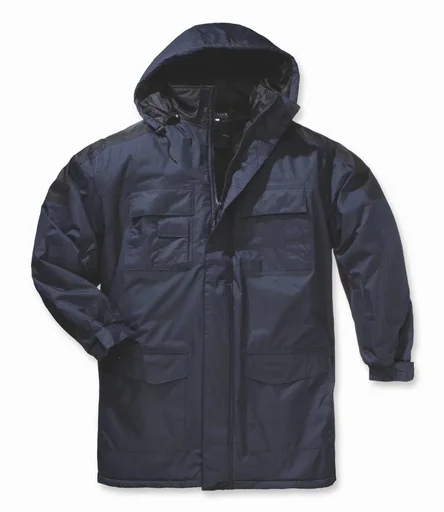 "Hooded thermal parka, navy/black, size M image"