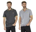 Polo shirt, color silver/melange, size L
