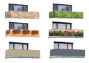Balcony privacy screen "Wild Vine"