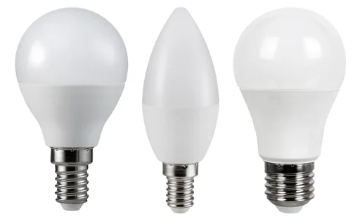 "LED light bulb with 9 watts, E27, cool white image"