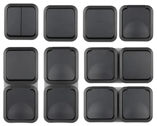 "Surface-mounted damp room button IP55 image"