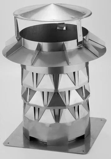 "Chimney cap NW 130, stainless steel, wind cat, for chimneys 12x12 or 13 cm image"