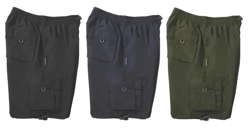 "Men's elasticated shorts, navy, size L image"