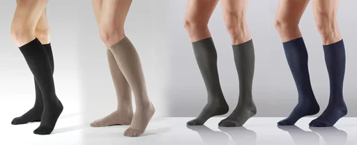 "Support stockings, cotton, 2 pairs, size S (37-39), blue image"