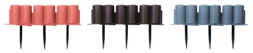 "Bed edging PALISADE, brown - 8 pieces - 3.02 m image"