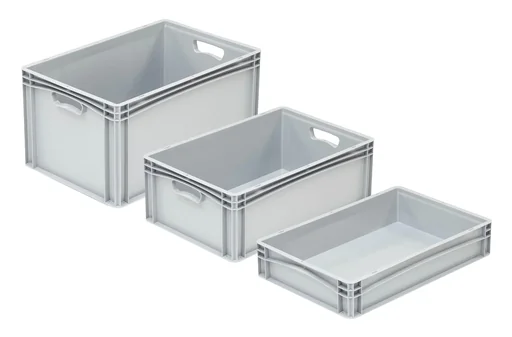 "Euro-standard container, 600 x 400 x 320 mm, grey image"
