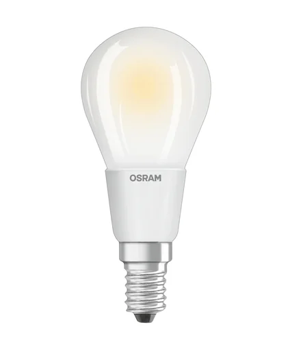 "LED SUPERSTAR RETROFIT drop lamp with 6.5 watts, E14, warm white, matt, dimmable image"