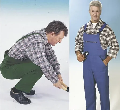 "Dungarees with side stretch zones, color green, size 46 image"