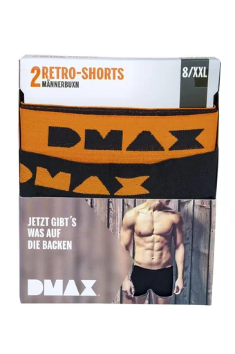 "Retro shorts in a double pack, color black, size L image"