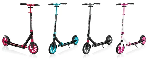 "NL 205 scooter, 205 mm, ABEC 7, height adjustable, front suspension, folding mechanism, black-grey image"