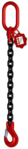 "1-strand chain GK8, with clevis hook 8 mm, 2 m long image"