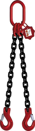 "2-strand chain GK8, with clevis hook 8 mm, 4 m long image"