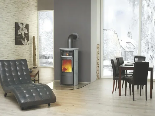 "Fireplace - Opera-B continuous burning 7 kW - cream tiles image"