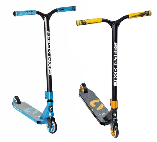 "Stunt scooter with reinforced wing handlebars, HIC Compression System, 100 mm, ABEC 9, 360° steering, blue image"